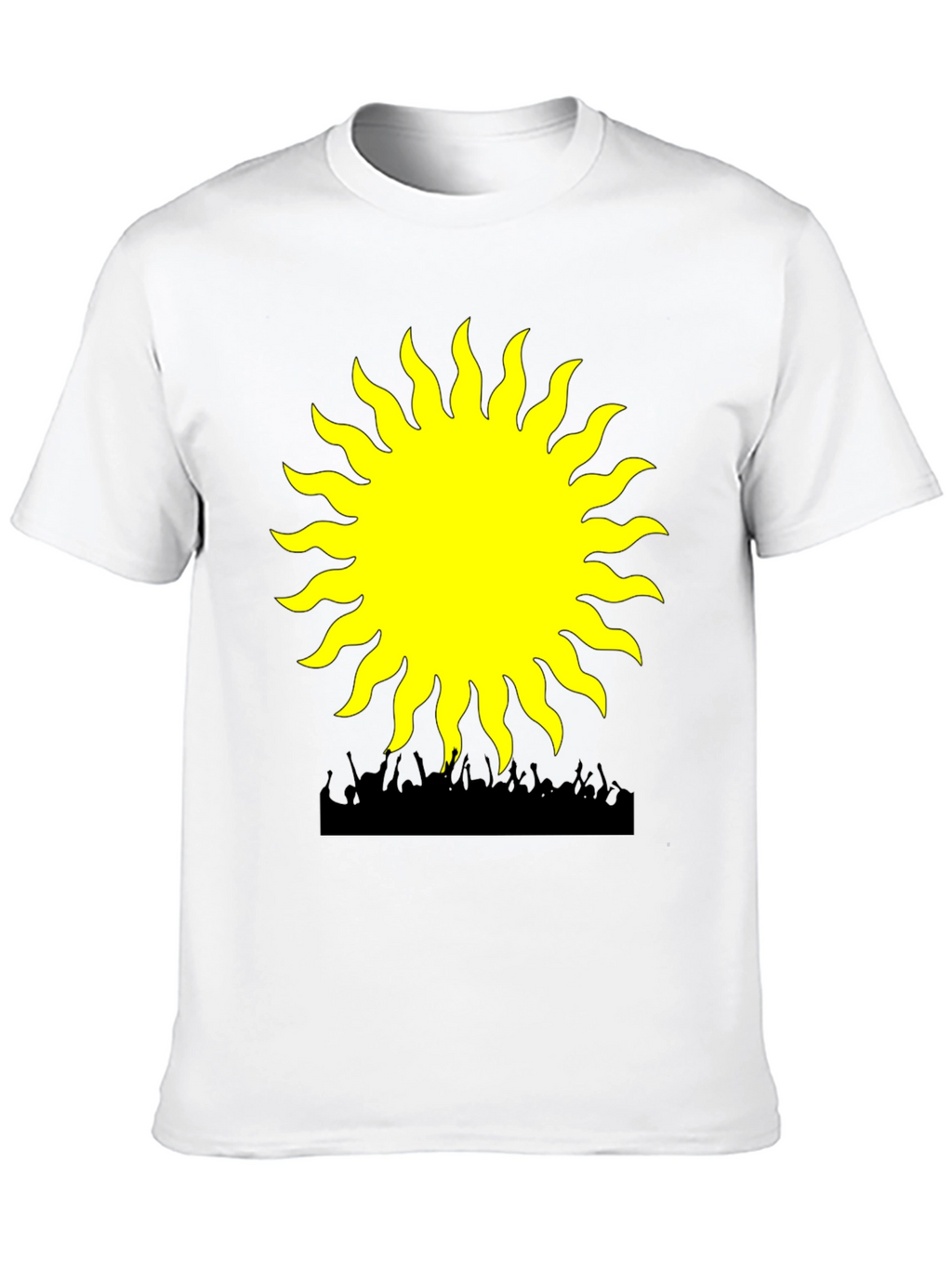 Radiant Sun Graphic Tee - Black Cotton Blend