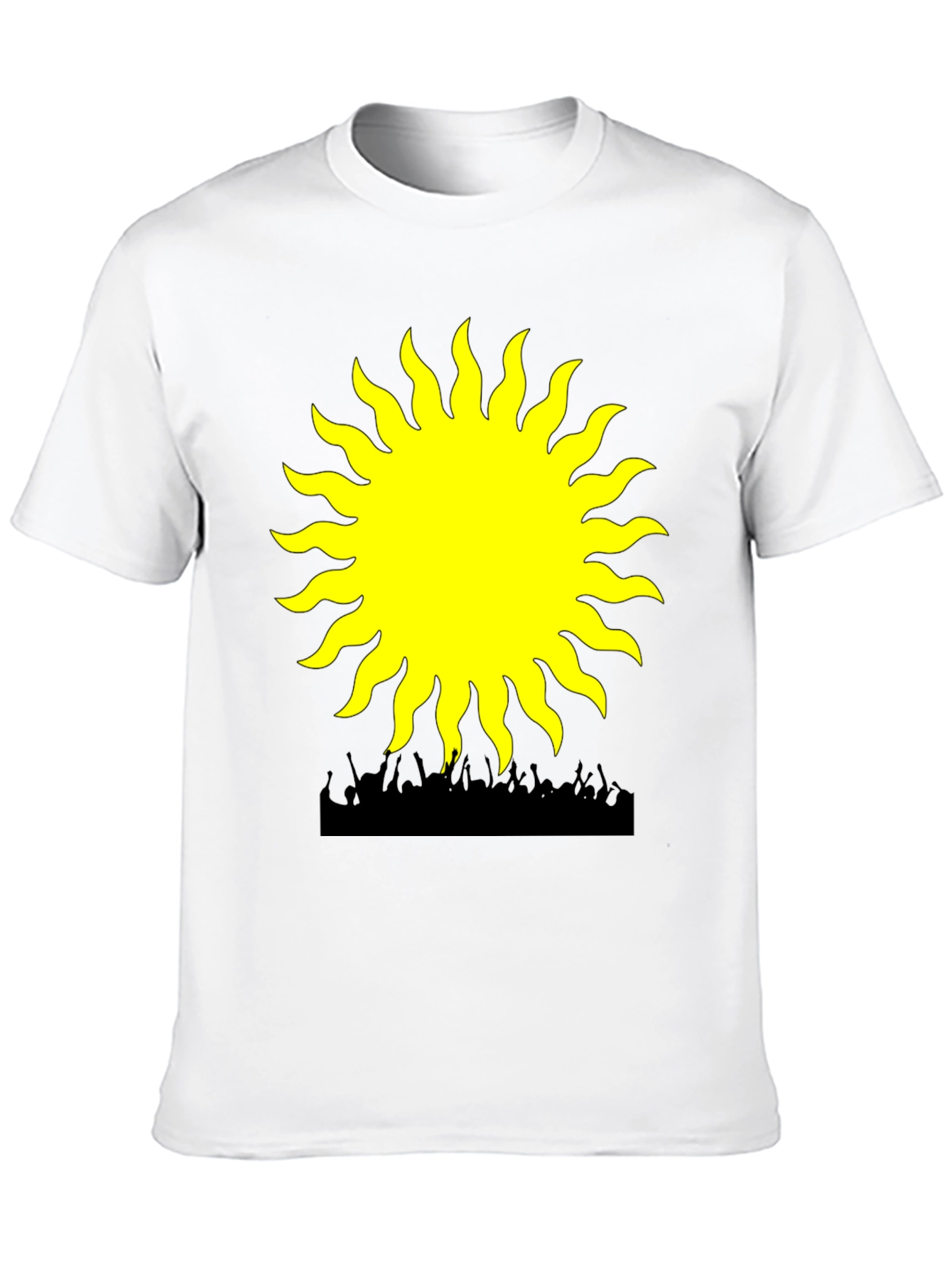 Radiant Sun Graphic Tee - Black Cotton Blend