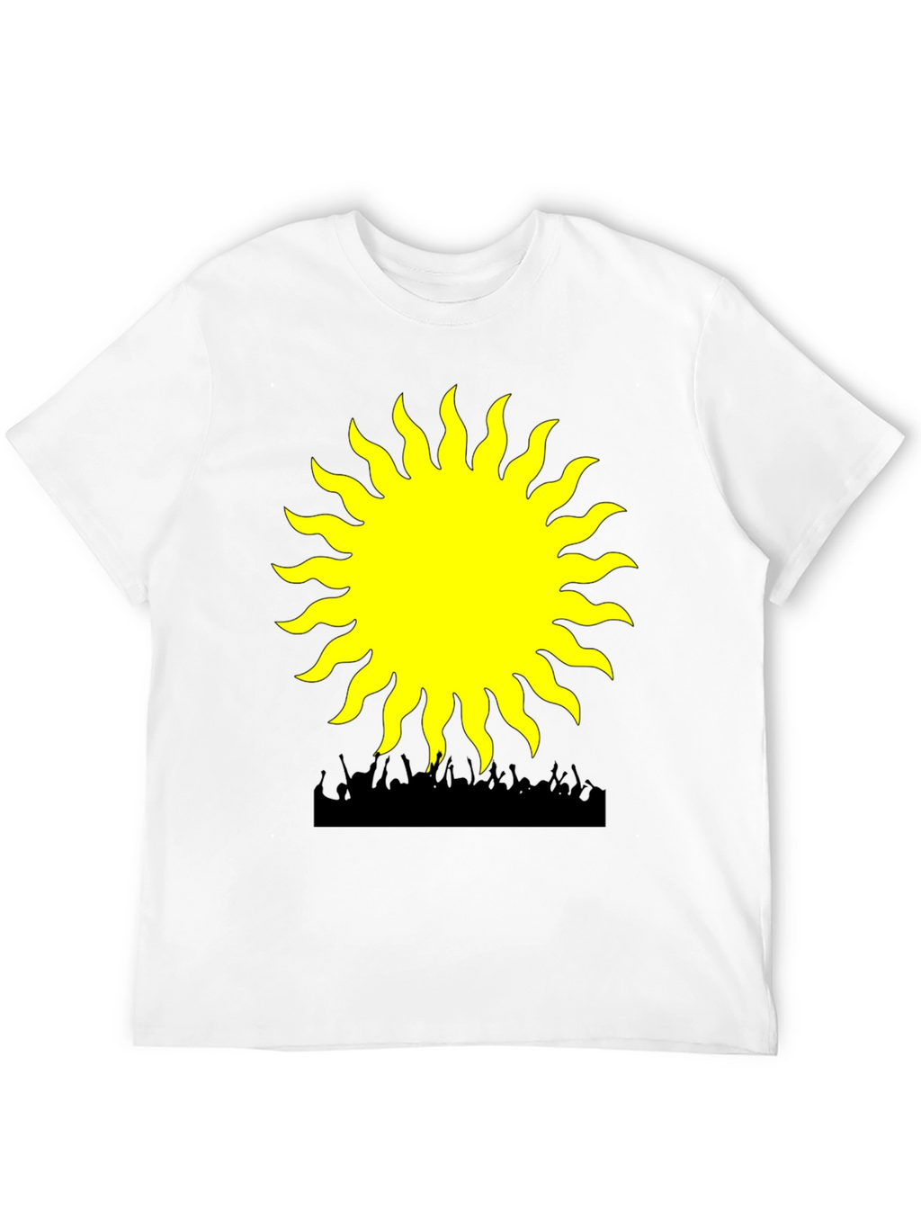 Radiant Sun Graphic Tee - Black Cotton Blend