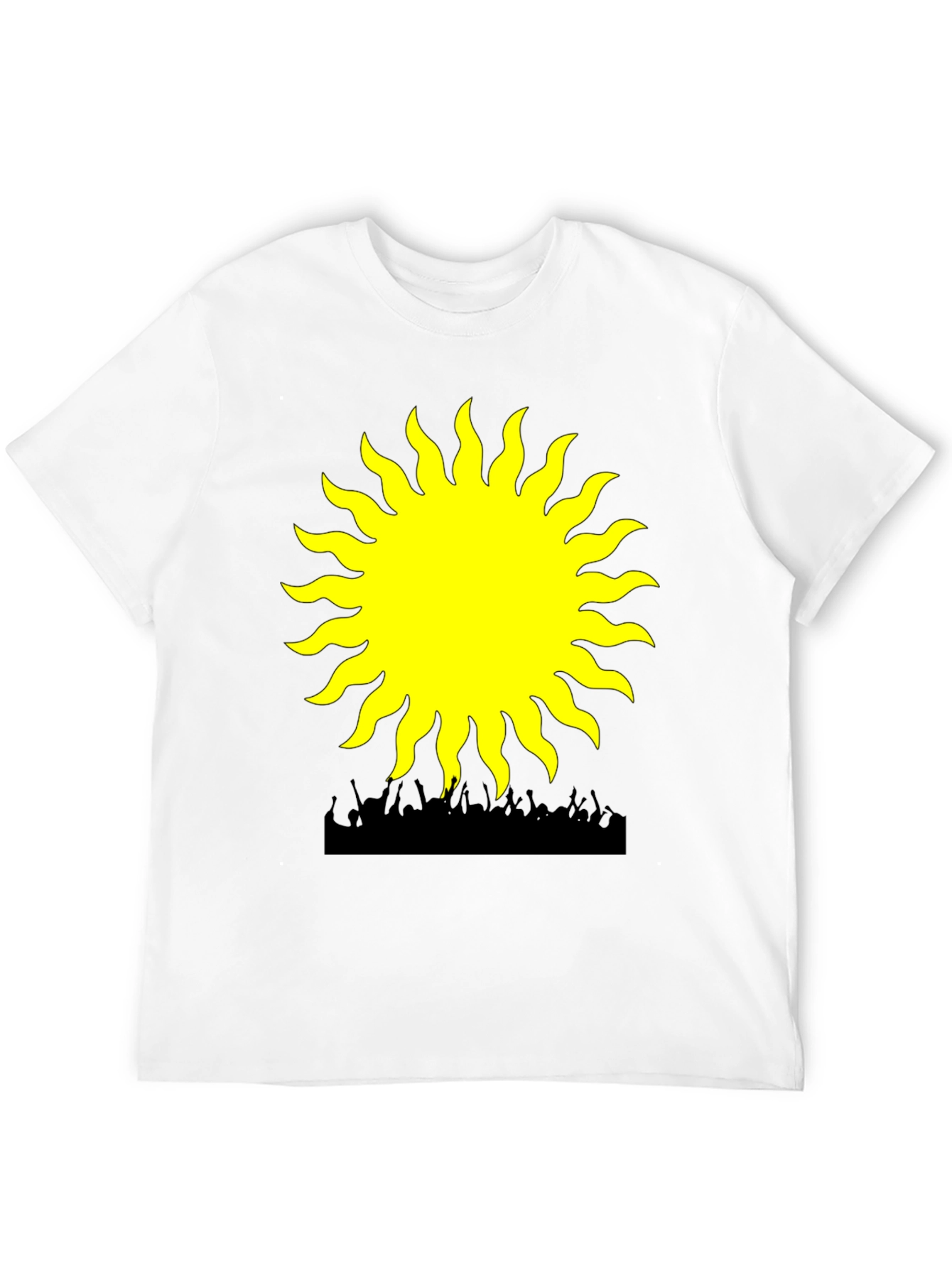 Radiant Sun Graphic Tee - Black Cotton Blend