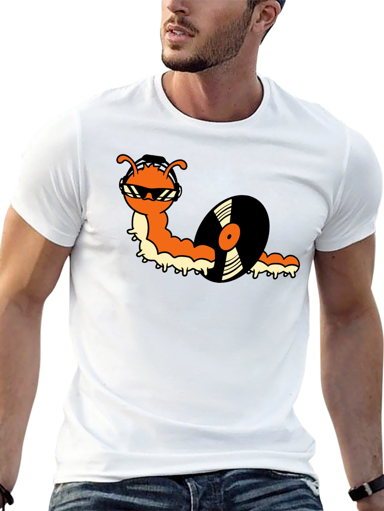 Cool Caterpillar Vinyl Record T-Shirt