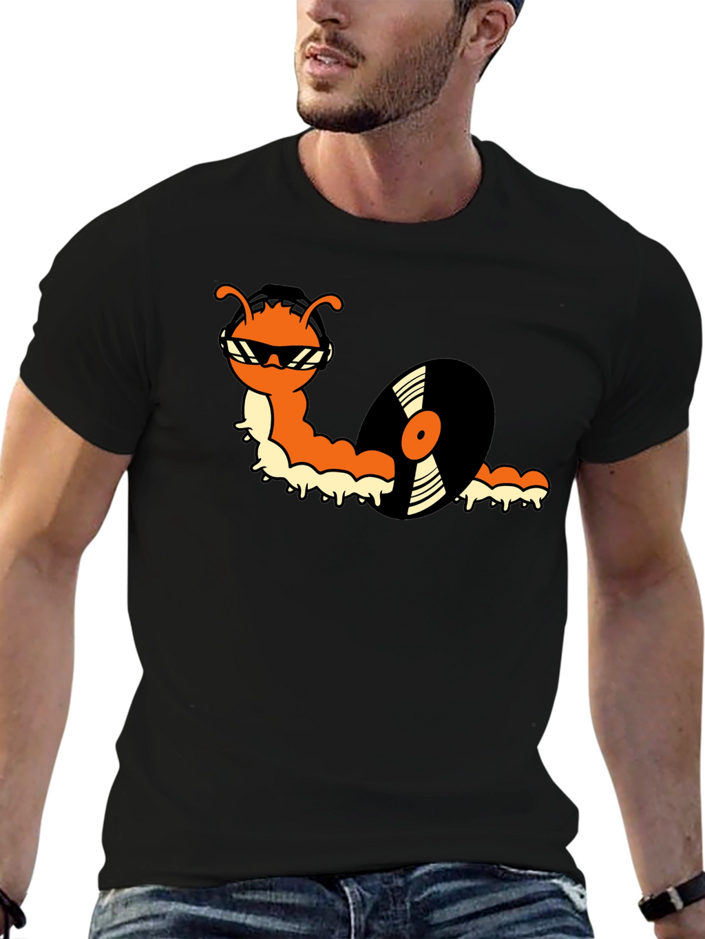 Cool Caterpillar Vinyl Record T-Shirt