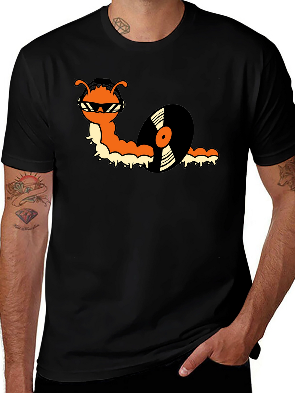Cool Caterpillar Vinyl Record T-Shirt