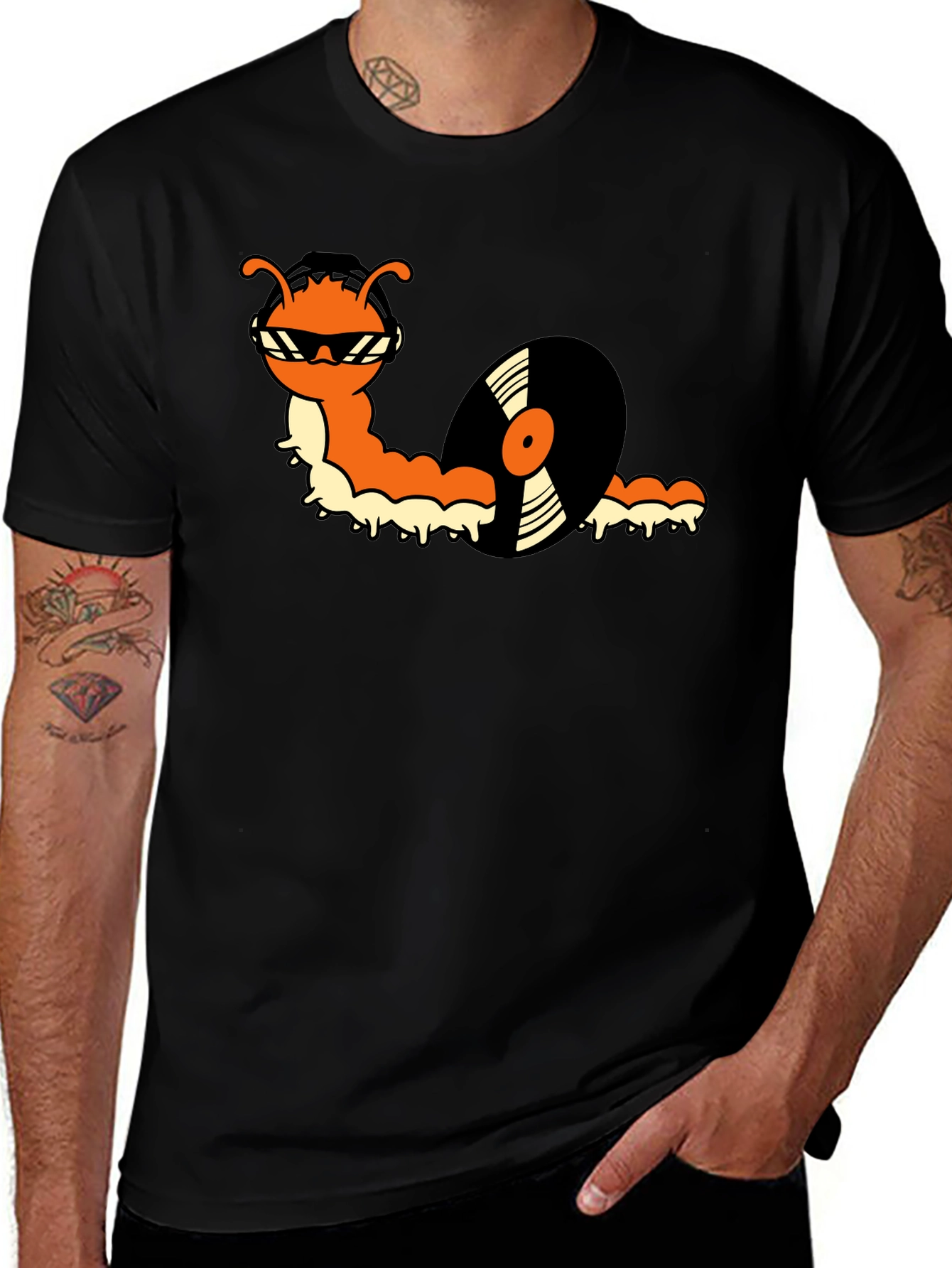 Cool Caterpillar Vinyl Record T-Shirt