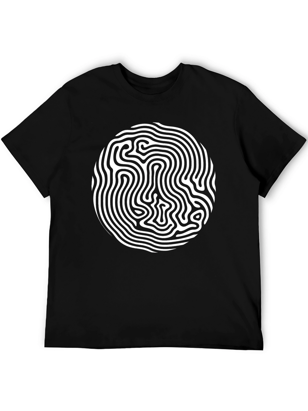 Abstract Labyrinth Black T-Shirt