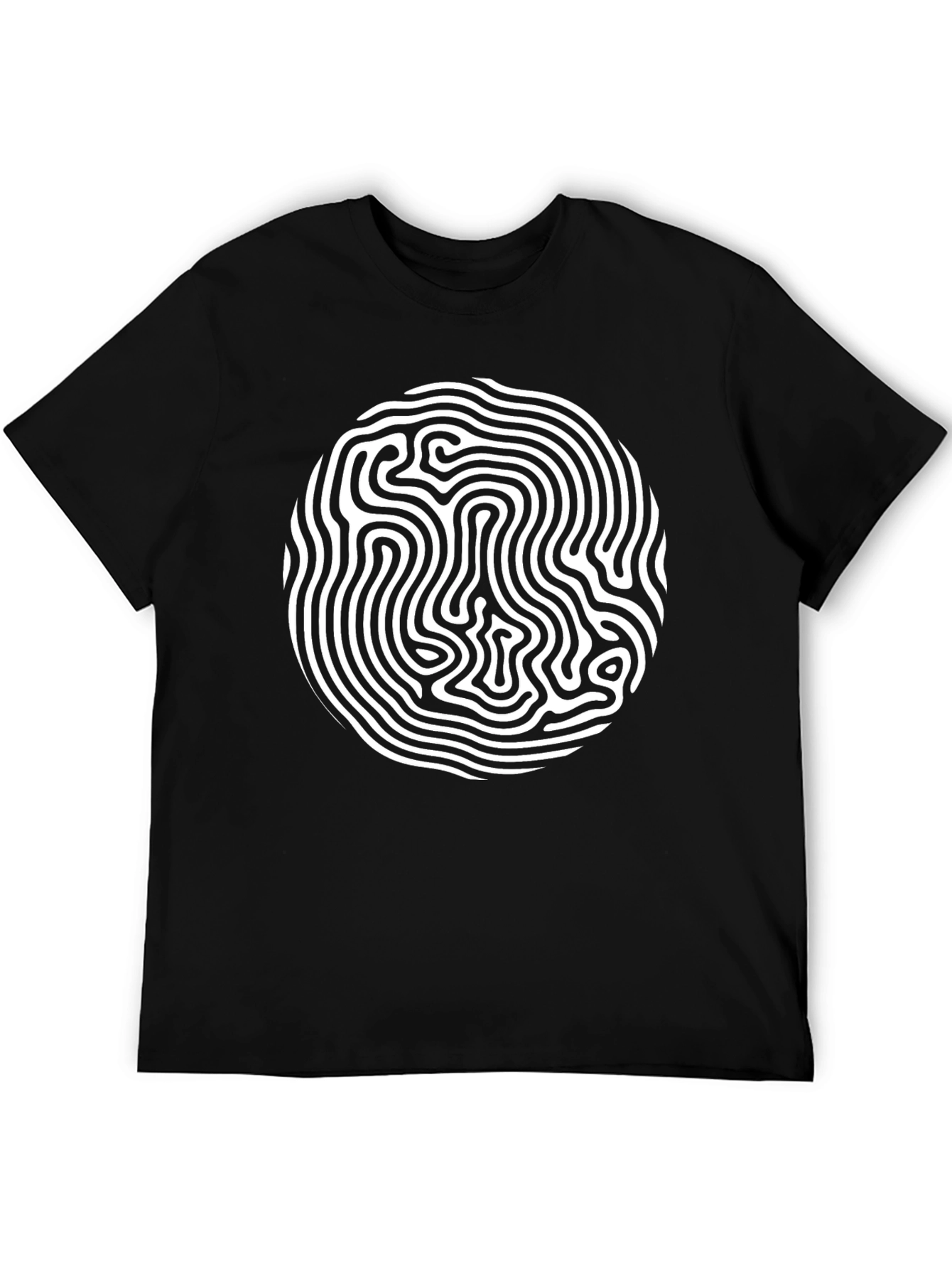 Abstract Labyrinth Black T-Shirt