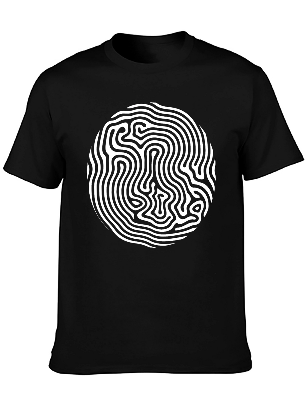 Abstract Labyrinth Black T-Shirt