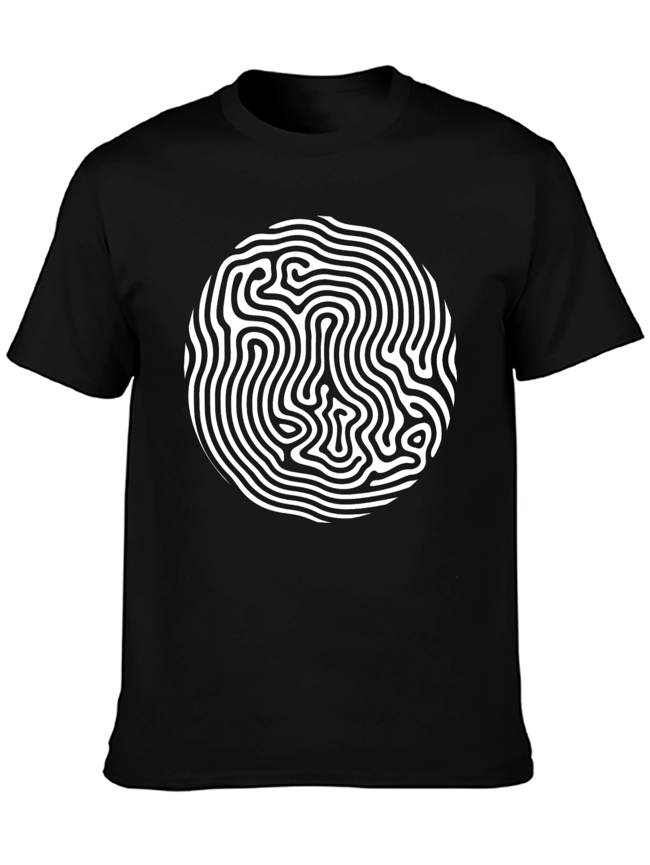 Abstract Labyrinth Black T-Shirt