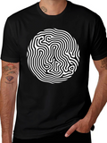 Abstract Labyrinth Black T-Shirt