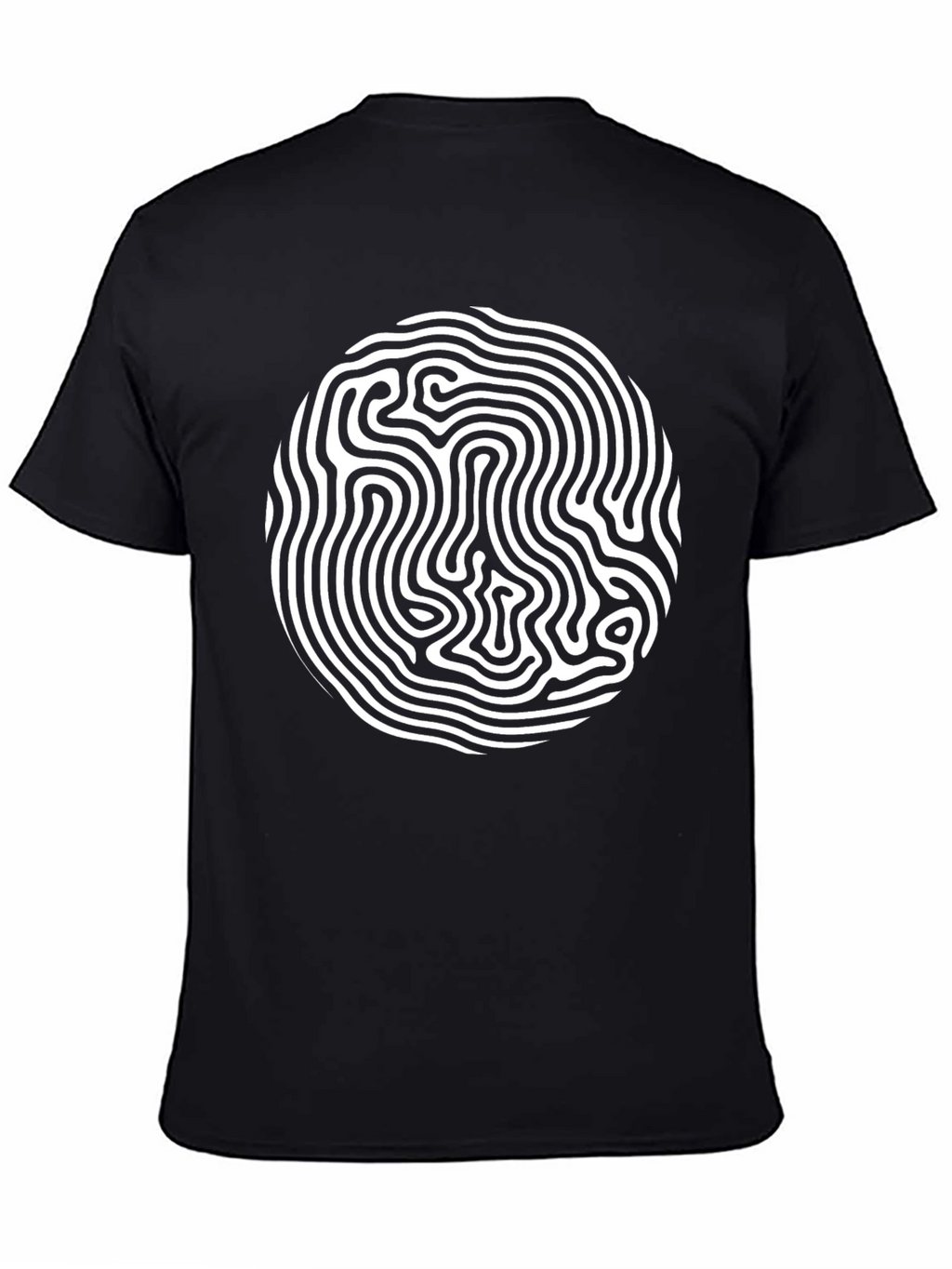 Abstract Labyrinth Black T-Shirt