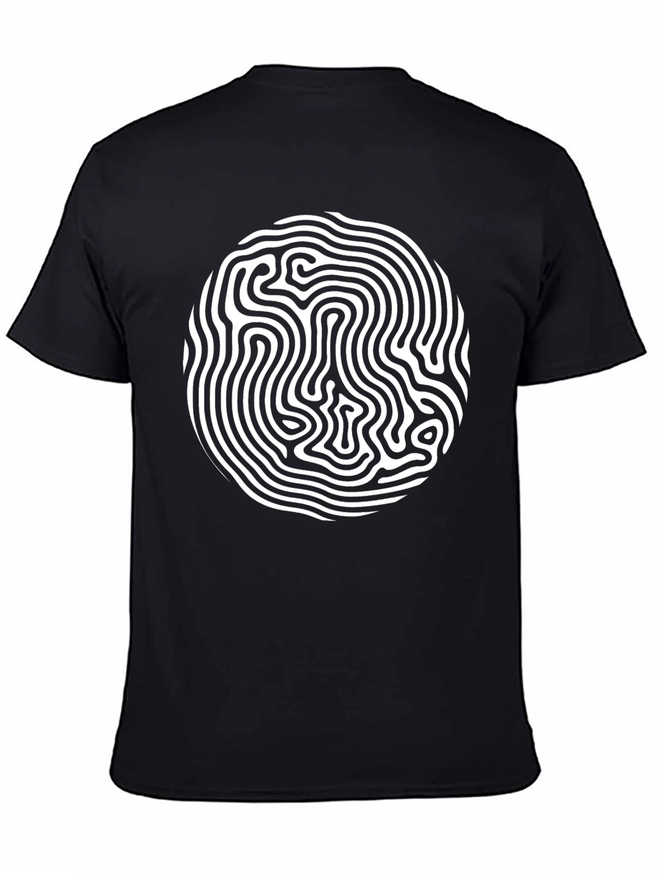 Abstract Labyrinth Black T-Shirt