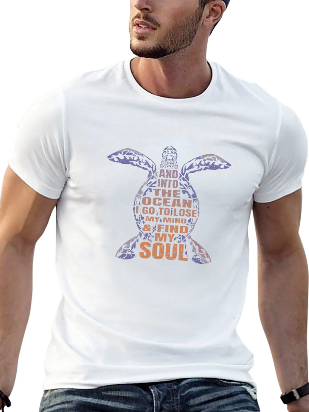 Ocean Soul Black Graphic Tee