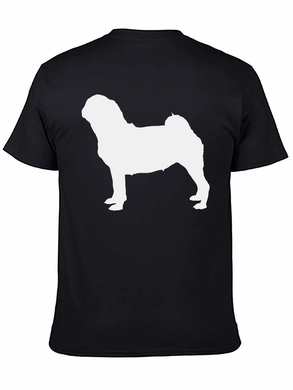 Pug Silhouette Black T-Shirt