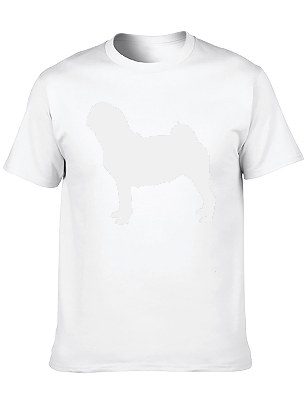 Pug Silhouette Black T-Shirt