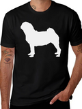 Pug Silhouette Black T-Shirt
