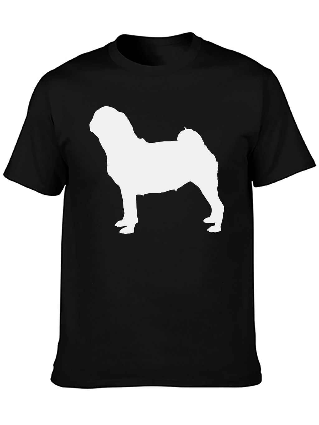 Pug Silhouette Black T-Shirt