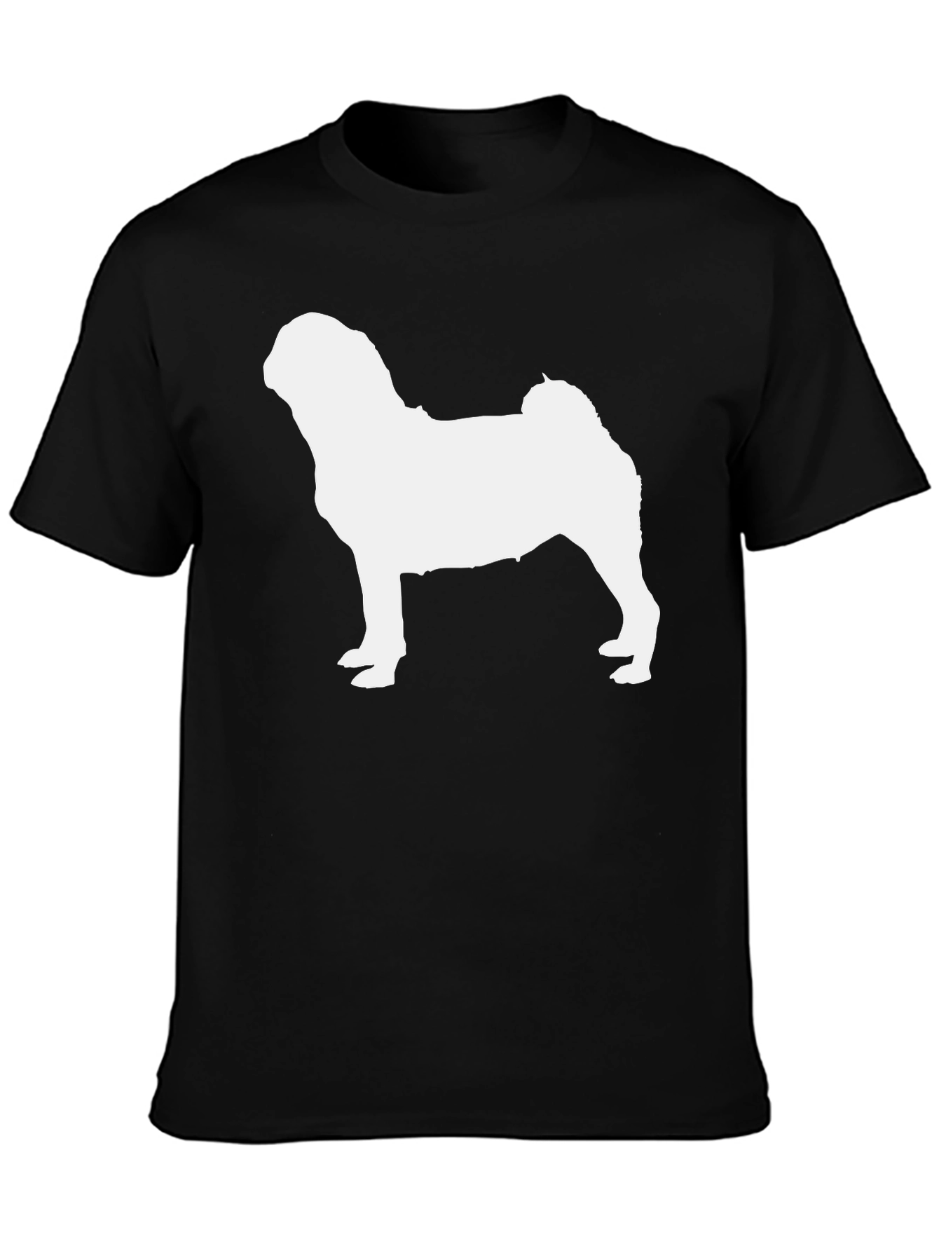 Pug Silhouette Black T-Shirt