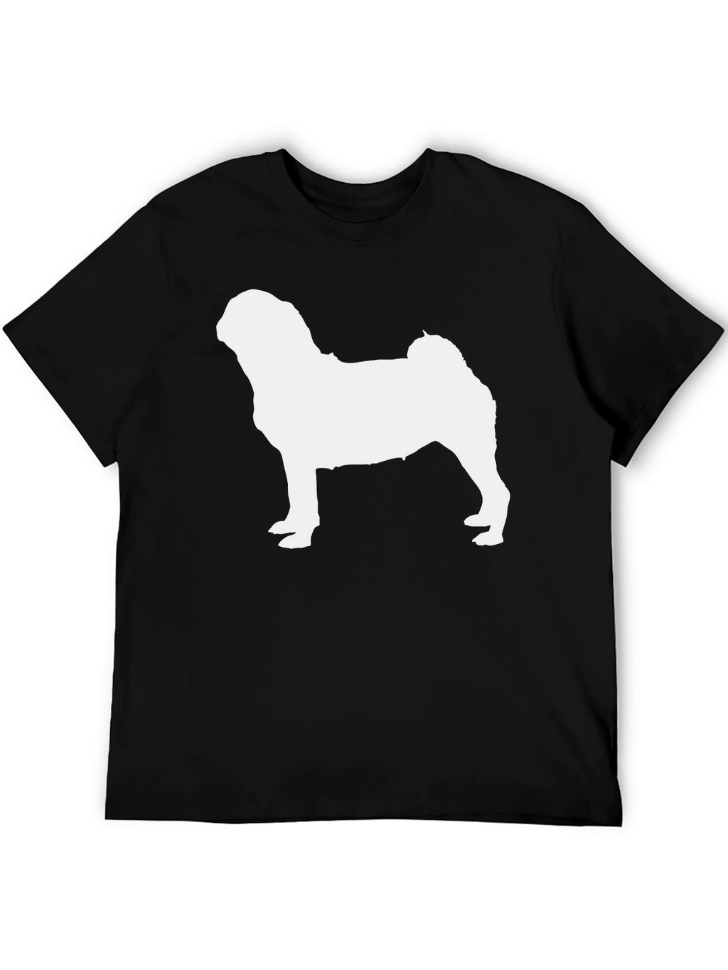 Pug Silhouette Black T-Shirt