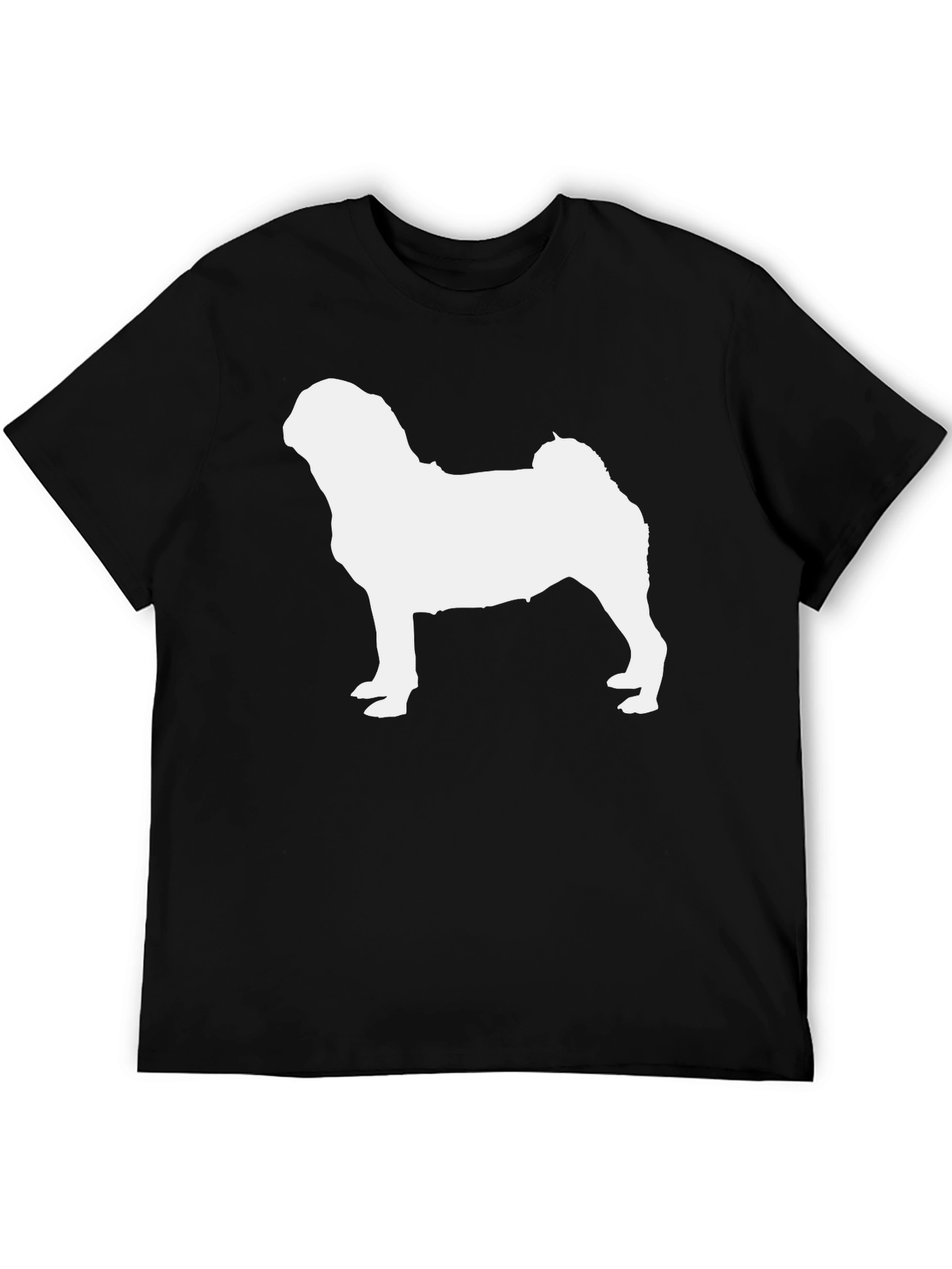 Pug Silhouette Black T-Shirt