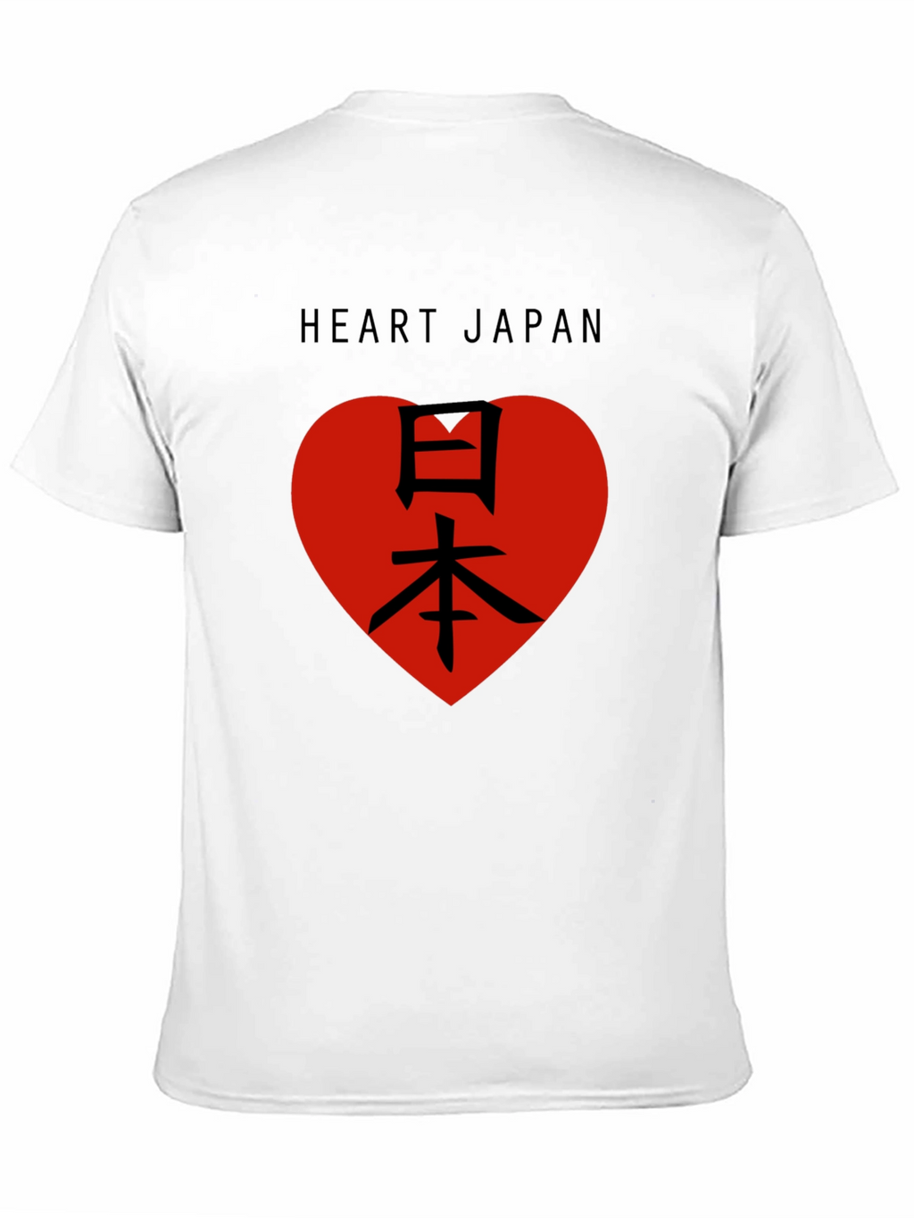 Heart Japan Black T-Shirt Graphic Tee