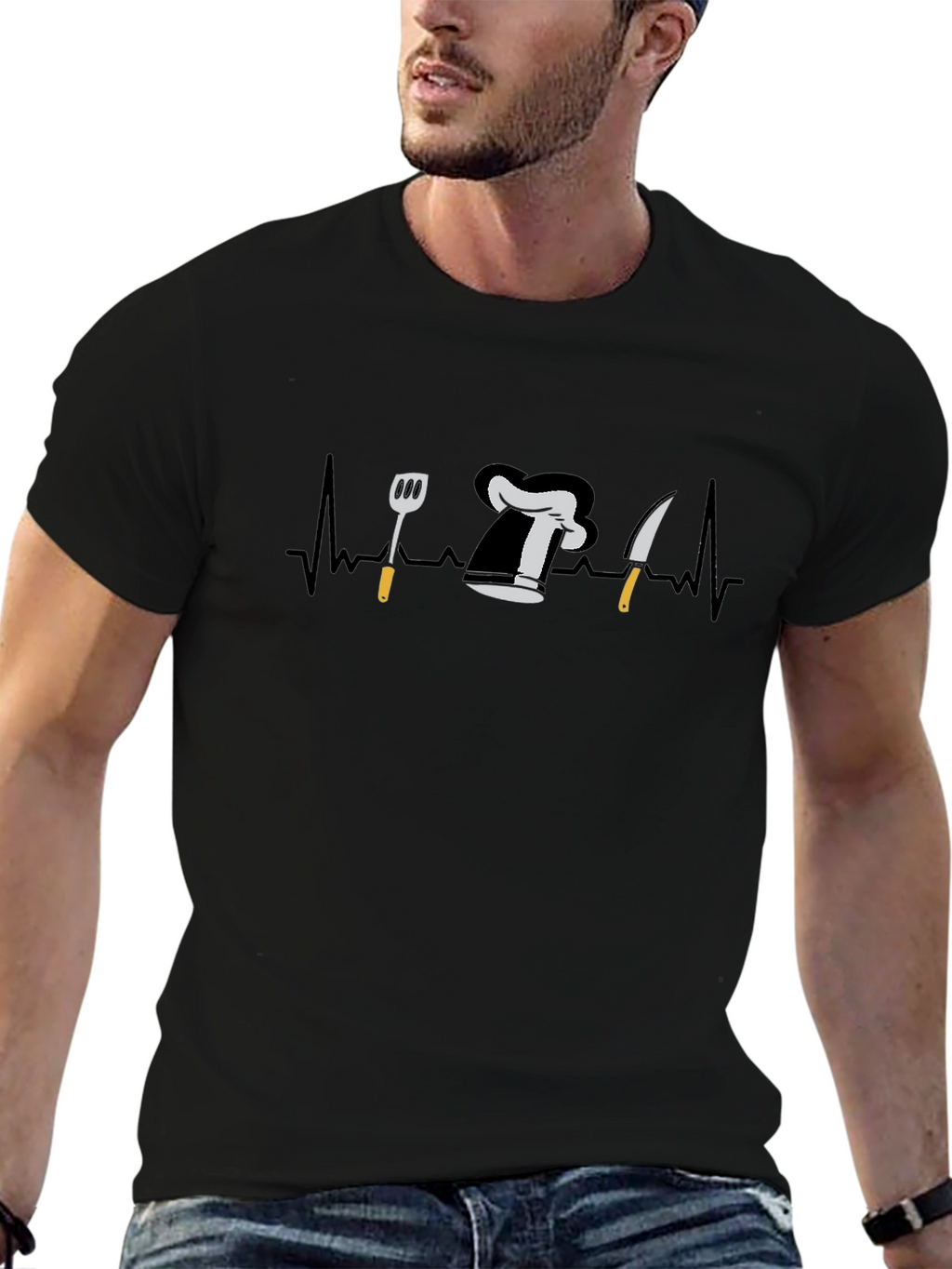 Chef Life Heartbeat T-Shirt - Culinary Passion