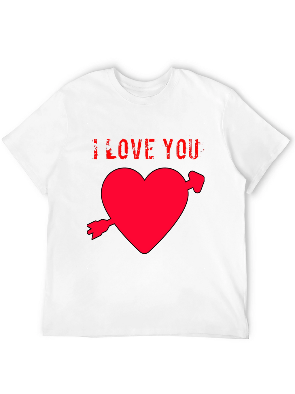 I Love You Heart T-Shirt - Black