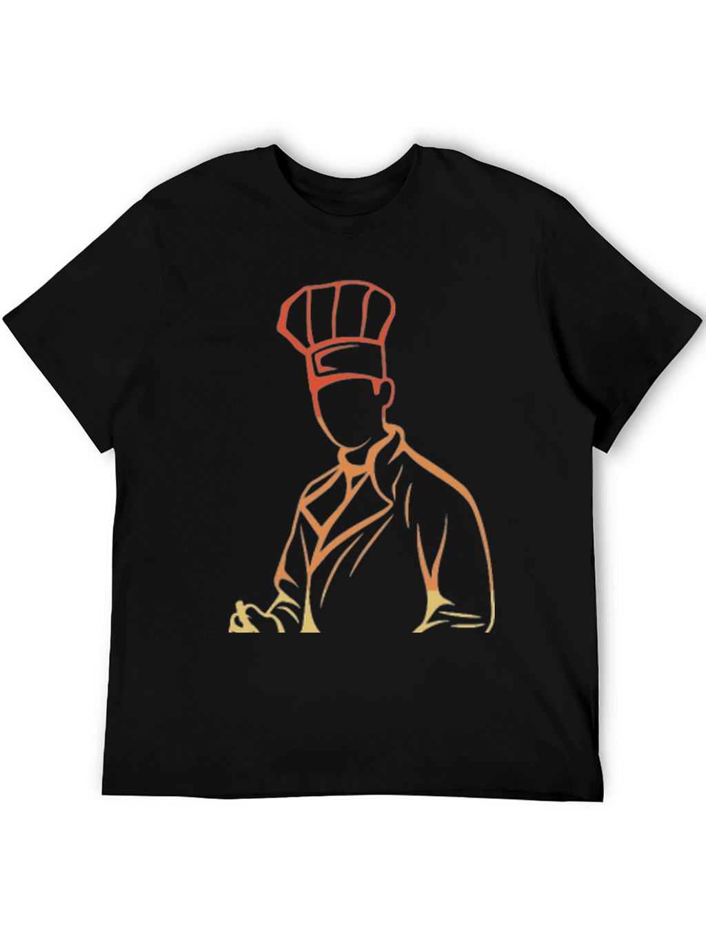 Chef Silhouette Graphic T-Shirt - Black