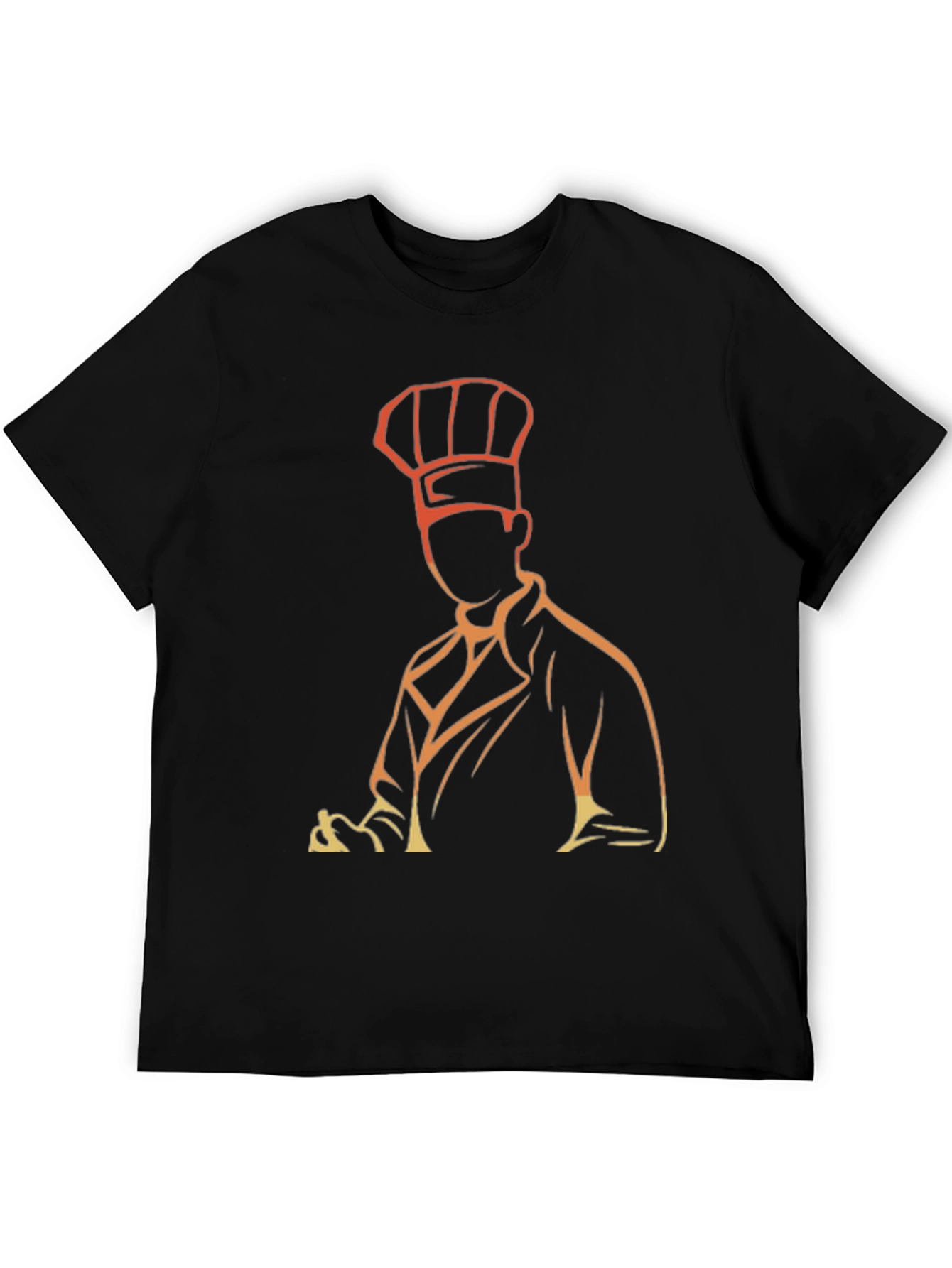Chef Silhouette Graphic T-Shirt - Black