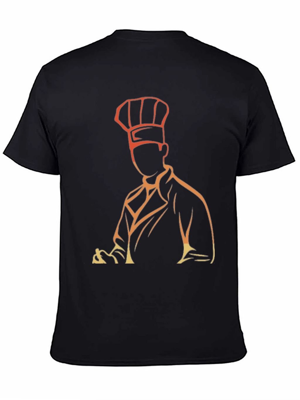 Chef Silhouette Graphic T-Shirt - Black