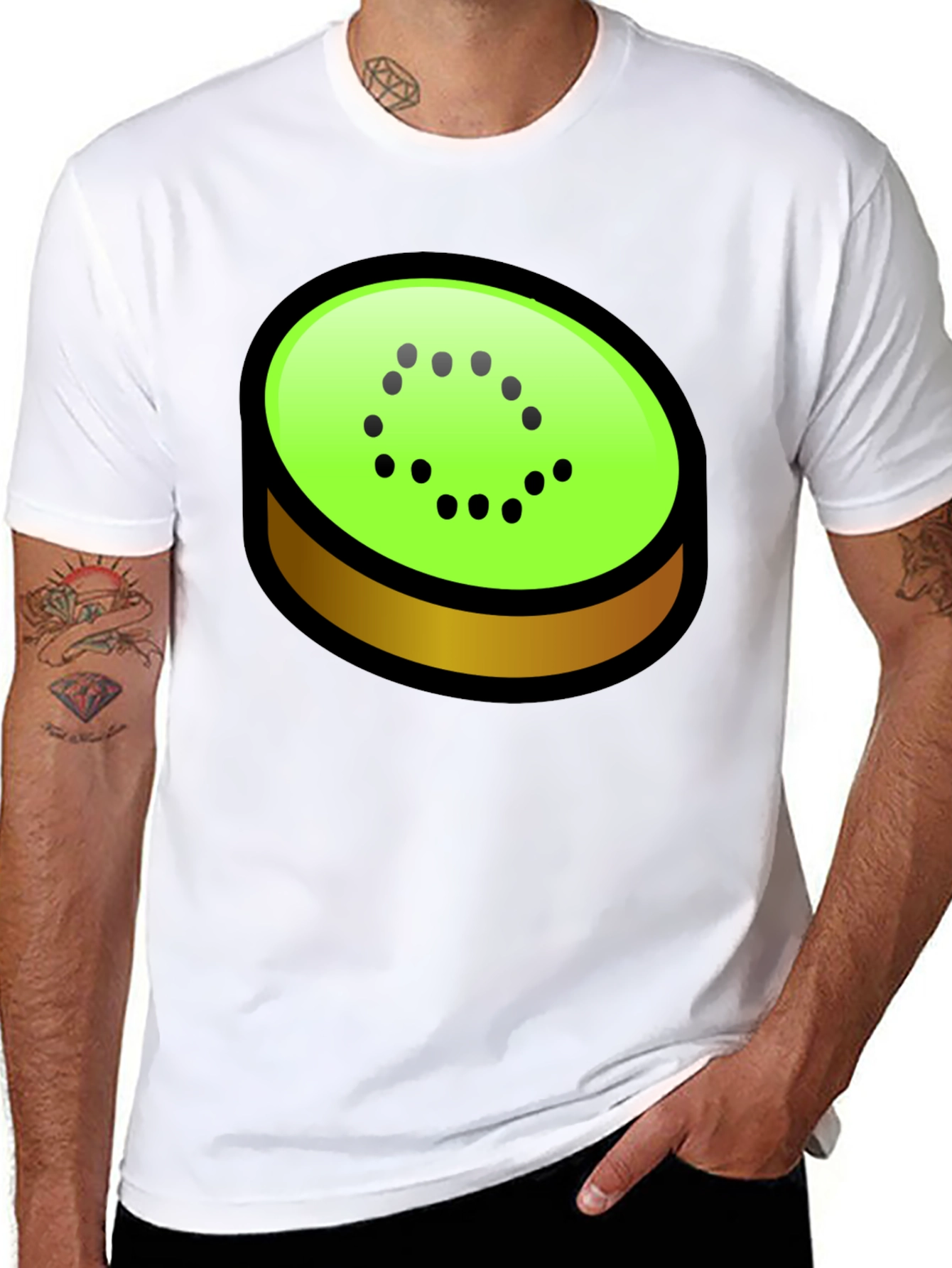 Kiwi Slice Graphic Tee - Fun & Trendy