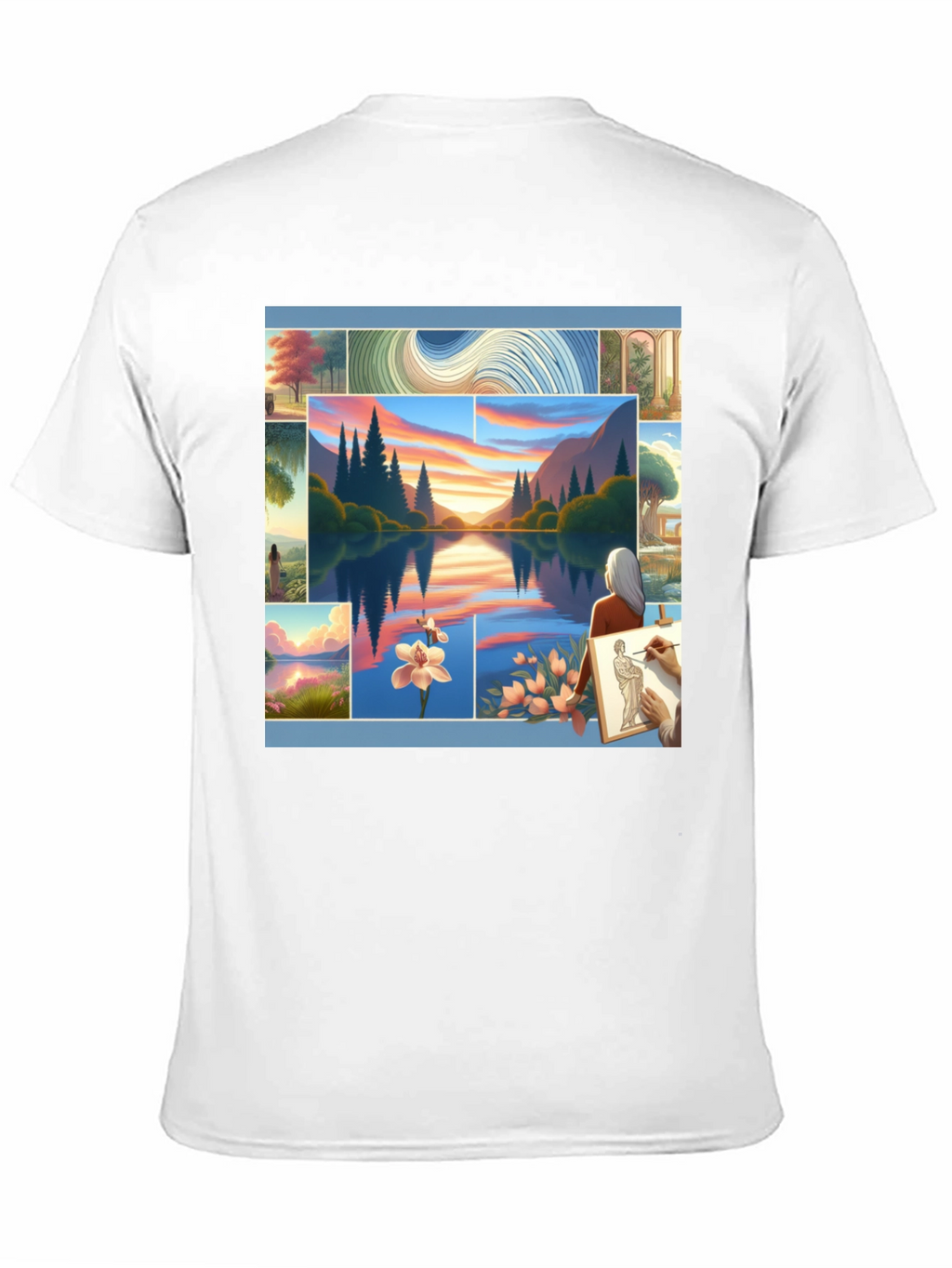 Artistic Landscape Collage Tee