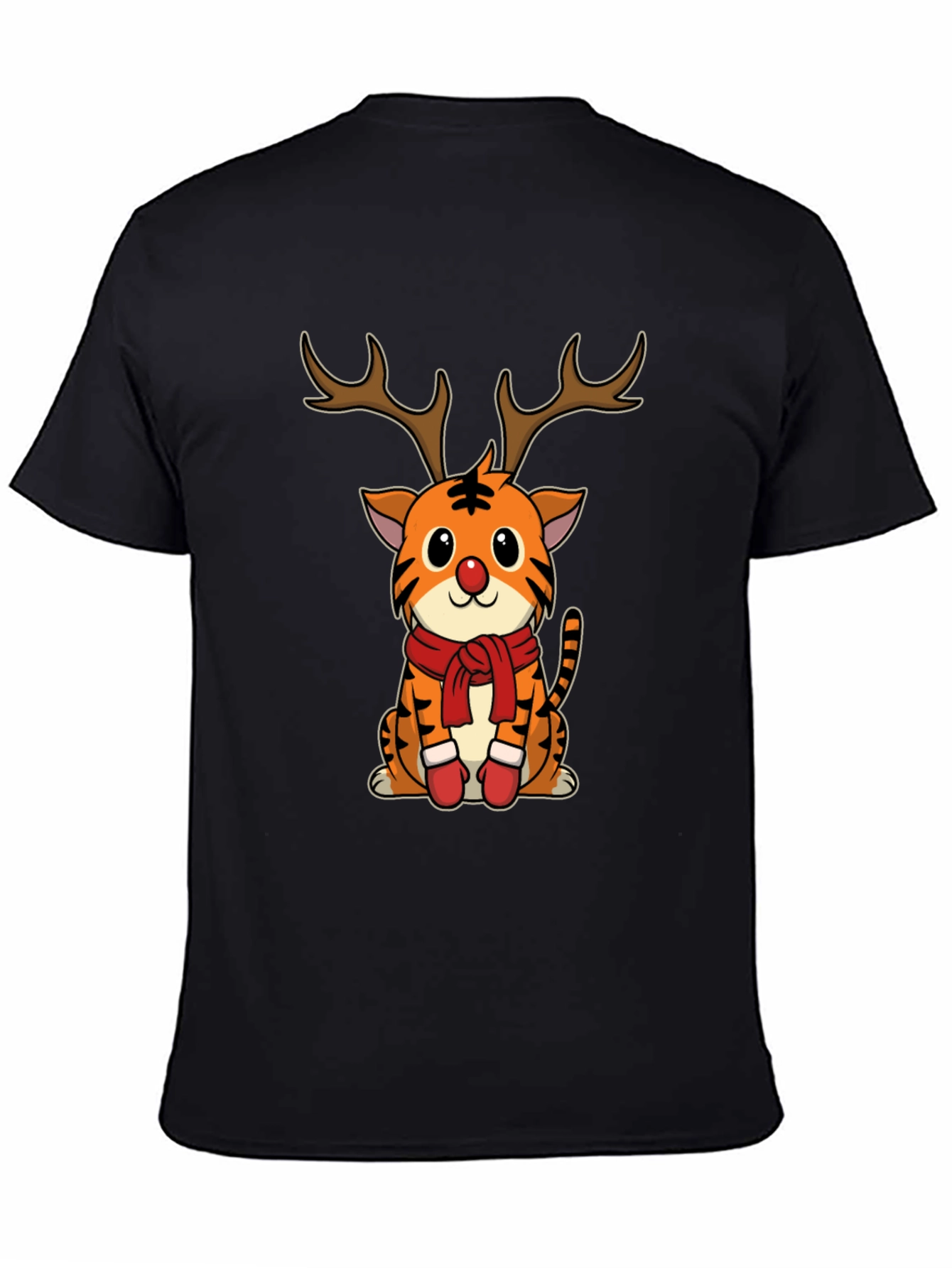 Christmas Tiger Reindeer T-Shirt