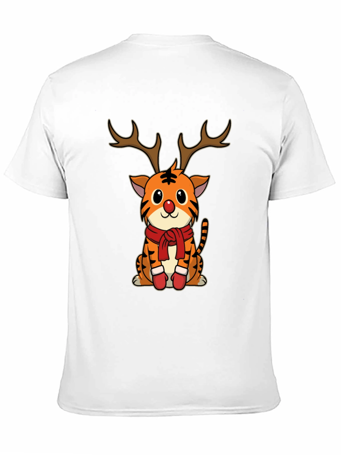 Christmas Tiger Reindeer T-Shirt