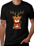 Christmas Tiger Reindeer T-Shirt