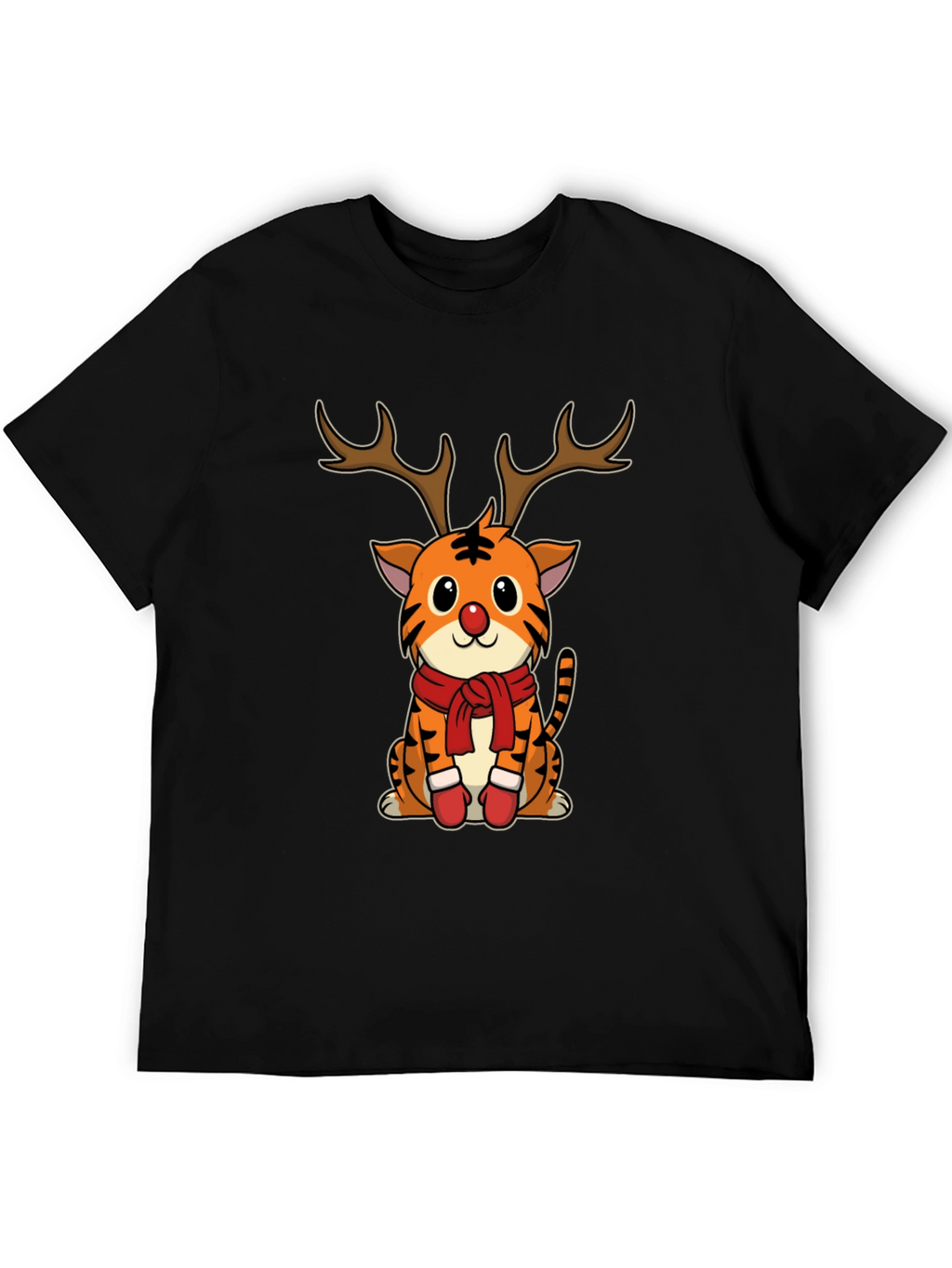 Christmas Tiger Reindeer T-Shirt