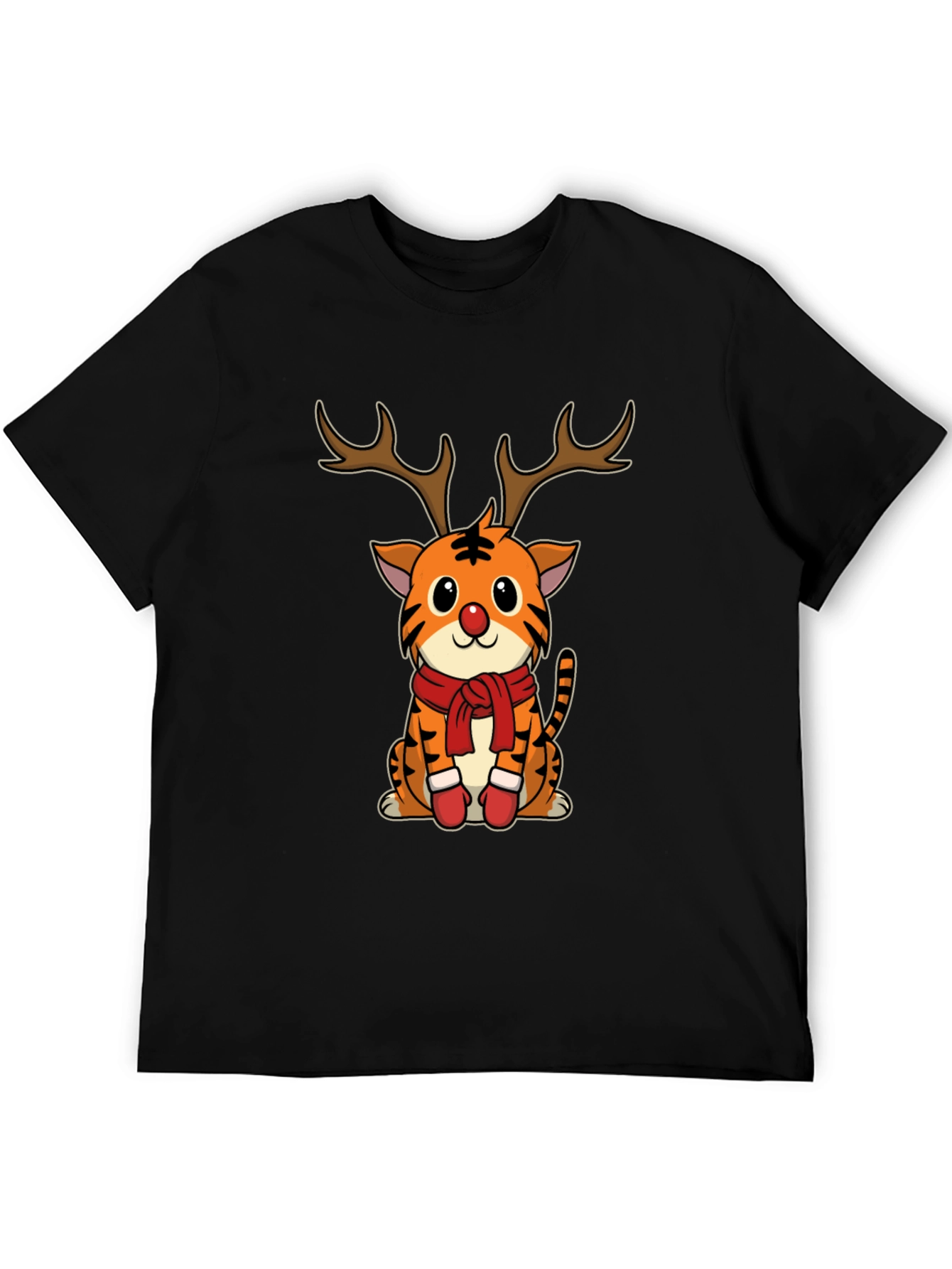 Christmas Tiger Reindeer T-Shirt