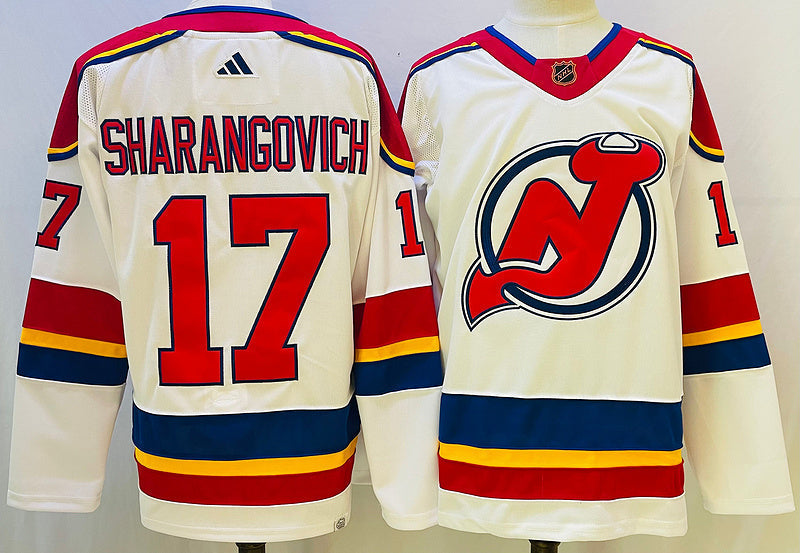 Men's New Jerseys Devils Yegor Sharangovich #17 White Game Jerseys