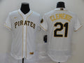 Men's Pittsburgh Pirates Roberto Clemente #21 White Stitched Jerseys