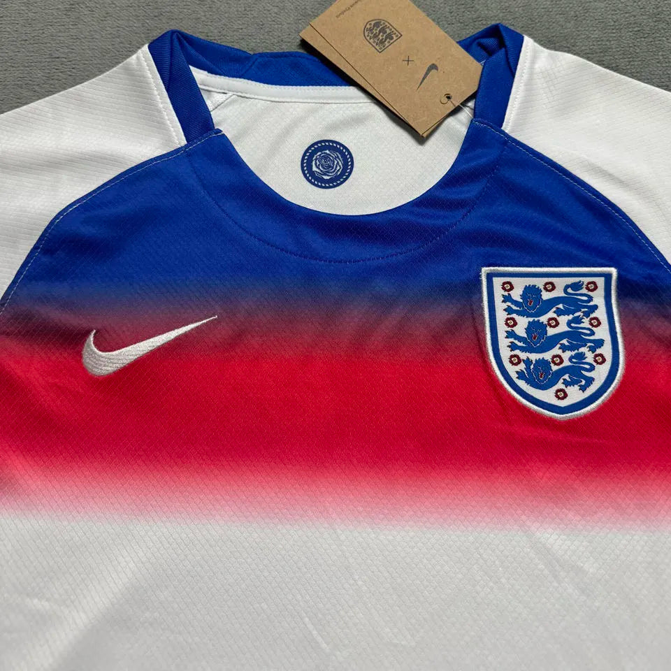 2025/26 England Home White Women Soccer Jersey 女 Detail 1