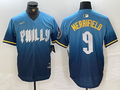 Men's Philadelphia Phillies Whit Merrifield #9 Blue 2024 City Connect Limited Player Jerseys
