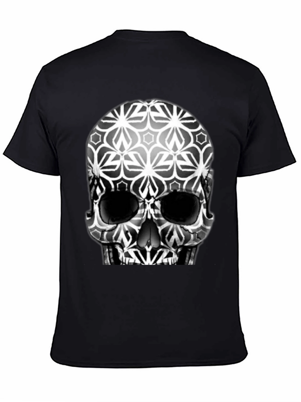 Geometric Skull Graphic Tee - Mens Black T-Shirt