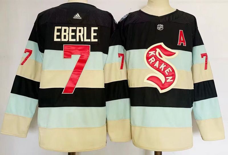 Men's Seattle Kraken Jordan Eberle #7 Deep Sea Blue 2024 NHL Winter Classic Breakaway Player Jerseys