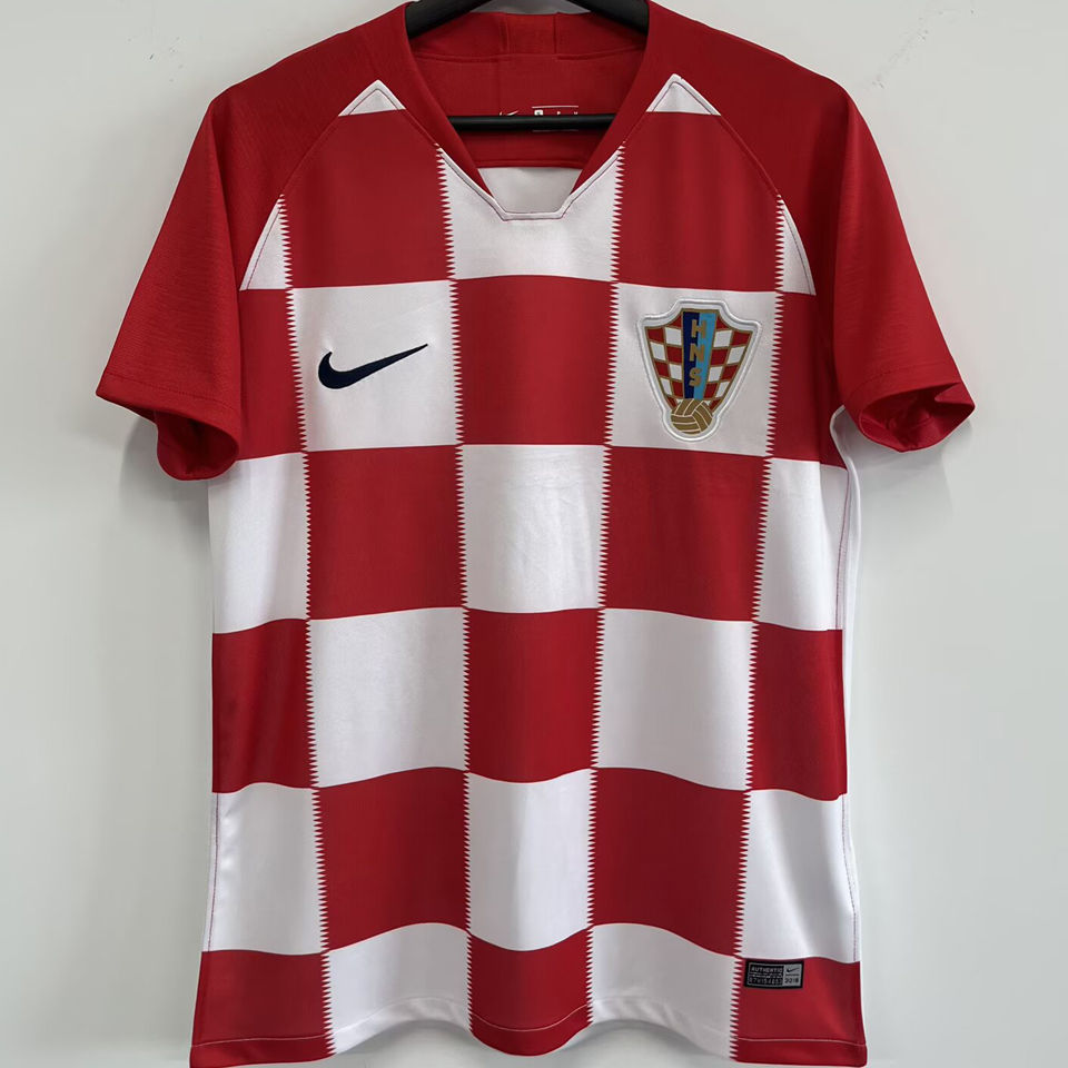 2018 Croatia Home Red White Retro Soccer Jersey Item NO.: 2146346 Front