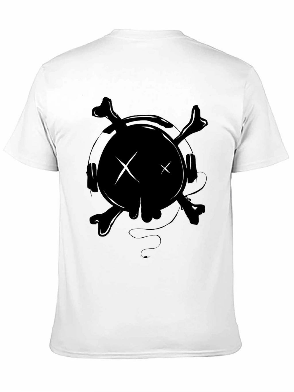 Skull Headphones Graphic Tee - Edgy Style