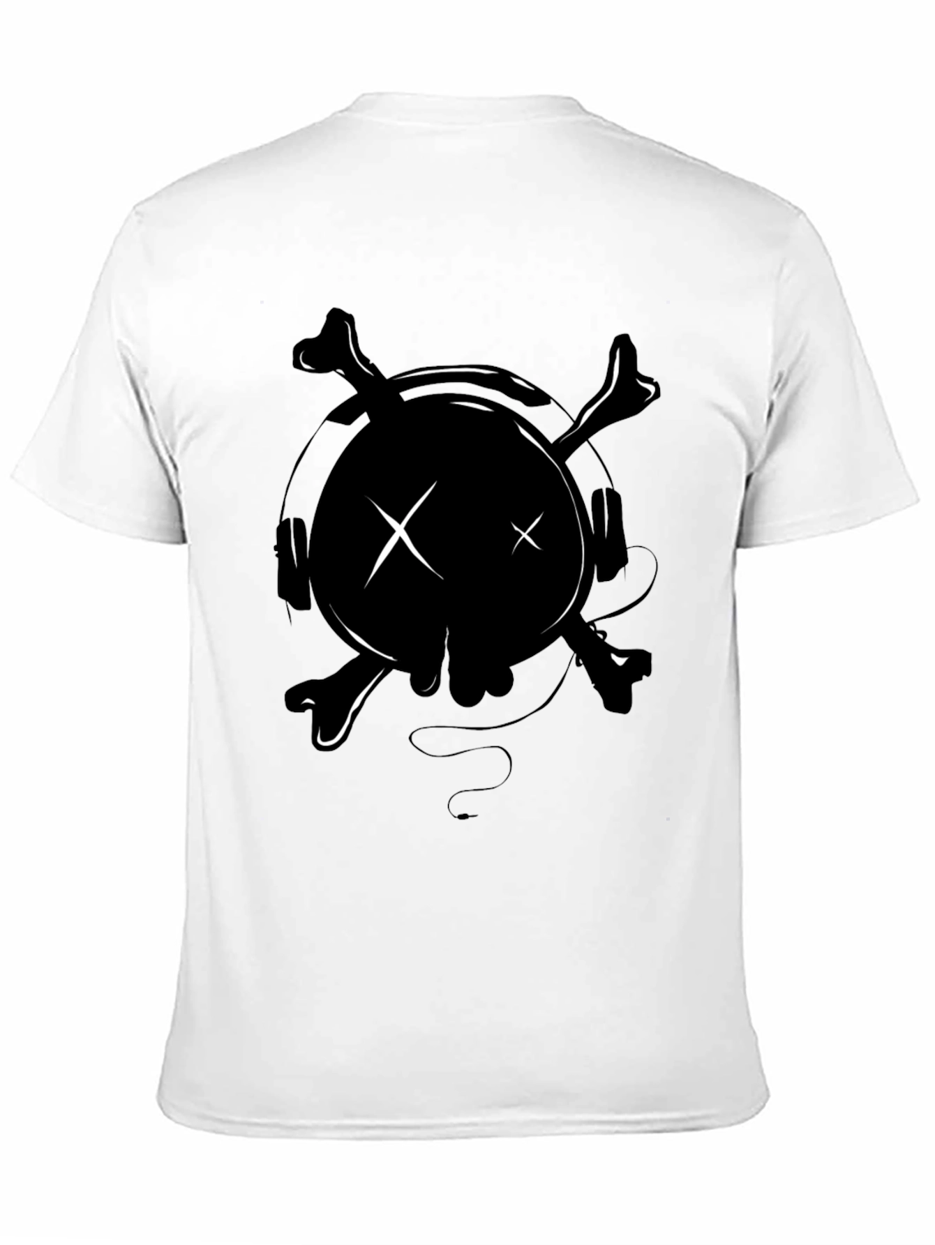 Skull Headphones Graphic Tee - Edgy Style