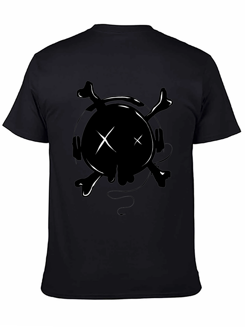Skull Headphones Graphic Tee - Edgy Style