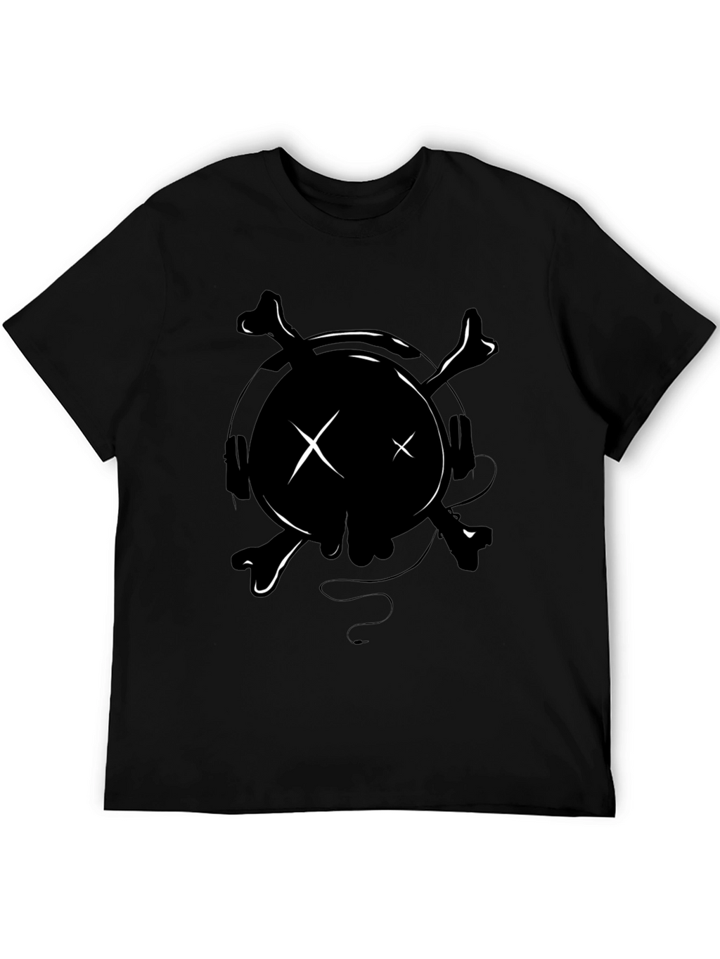 Skull Headphones Graphic Tee - Edgy Style
