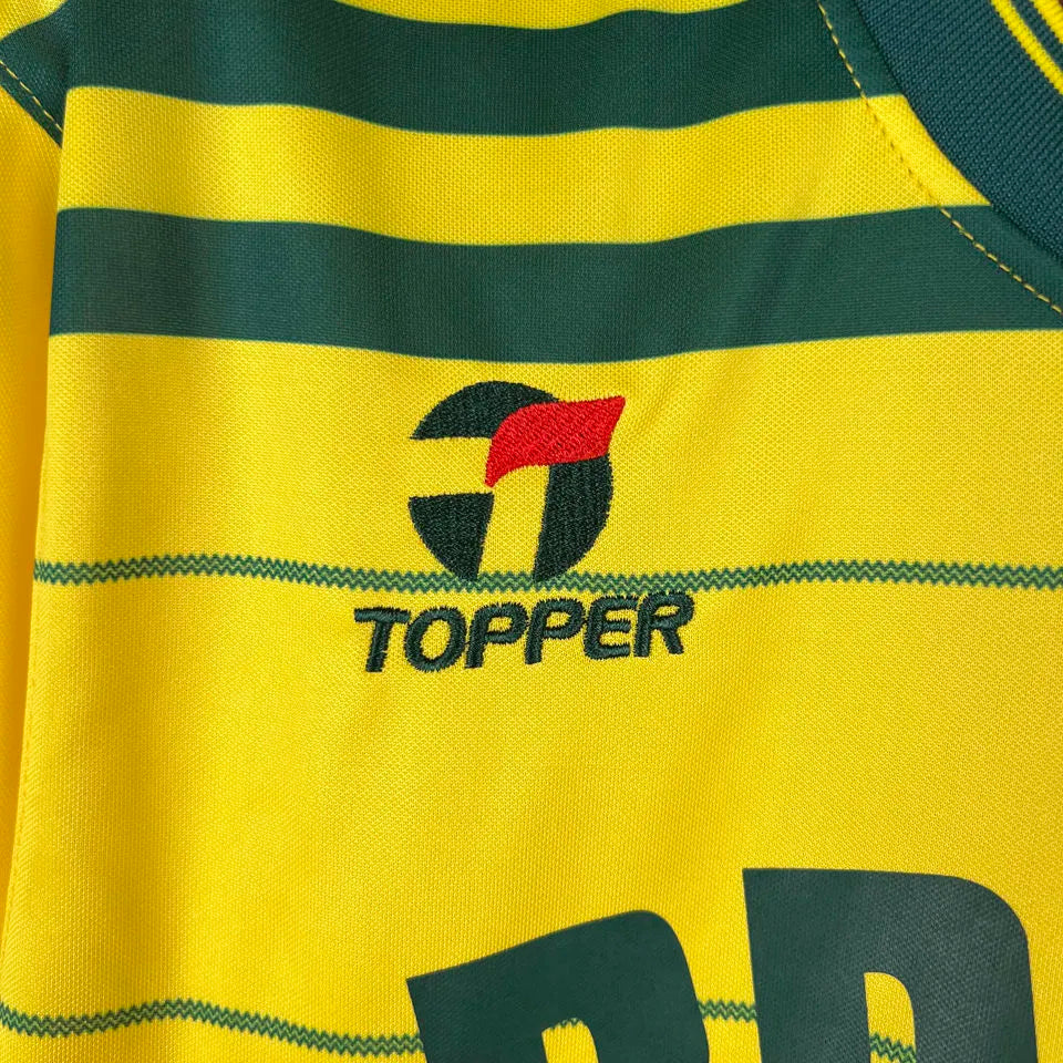 1984 Brazil Home Yellow Retro Soccer Jersey Detail 2