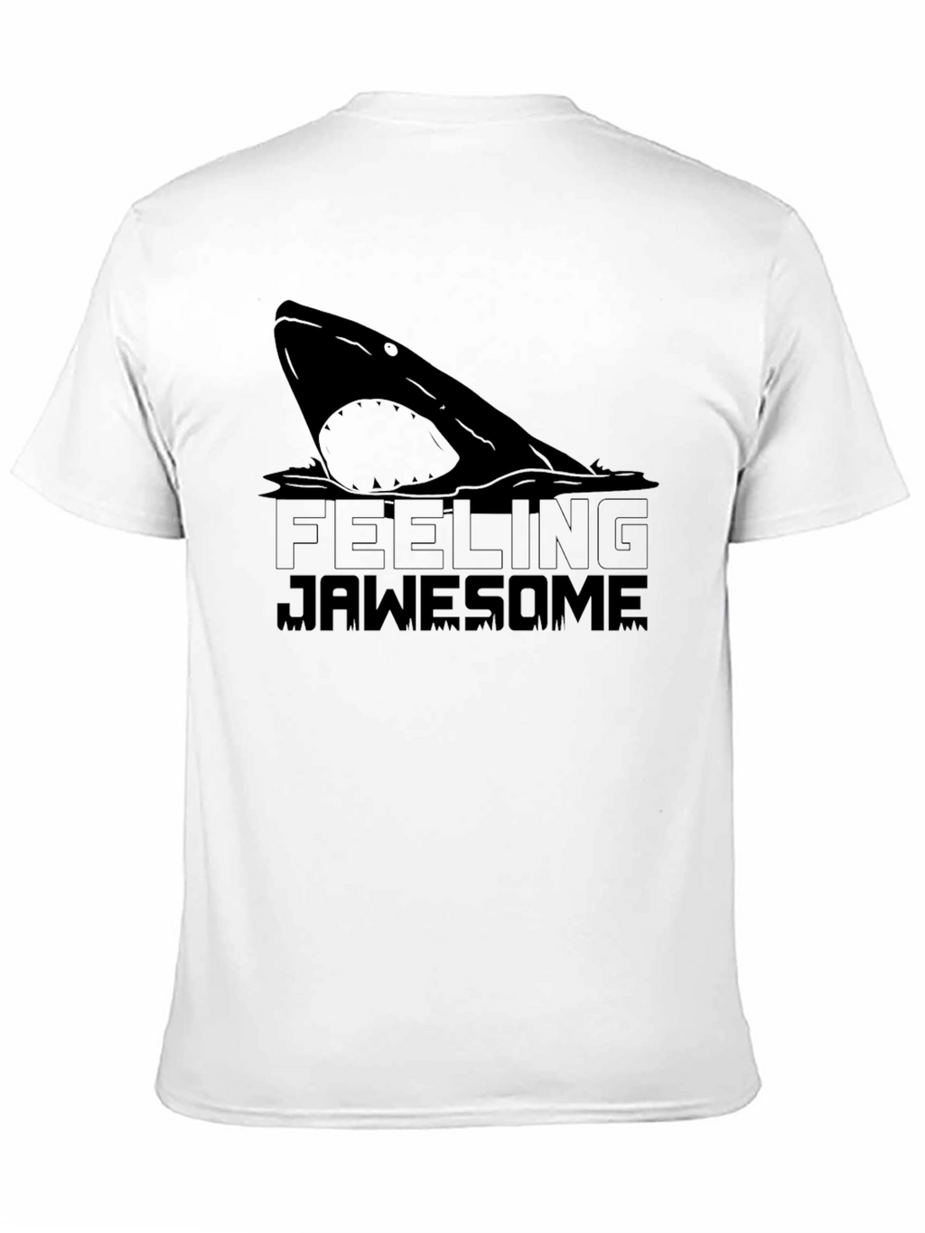 Feeling Jawsome Black T-Shirt - Shark Graphic Tee