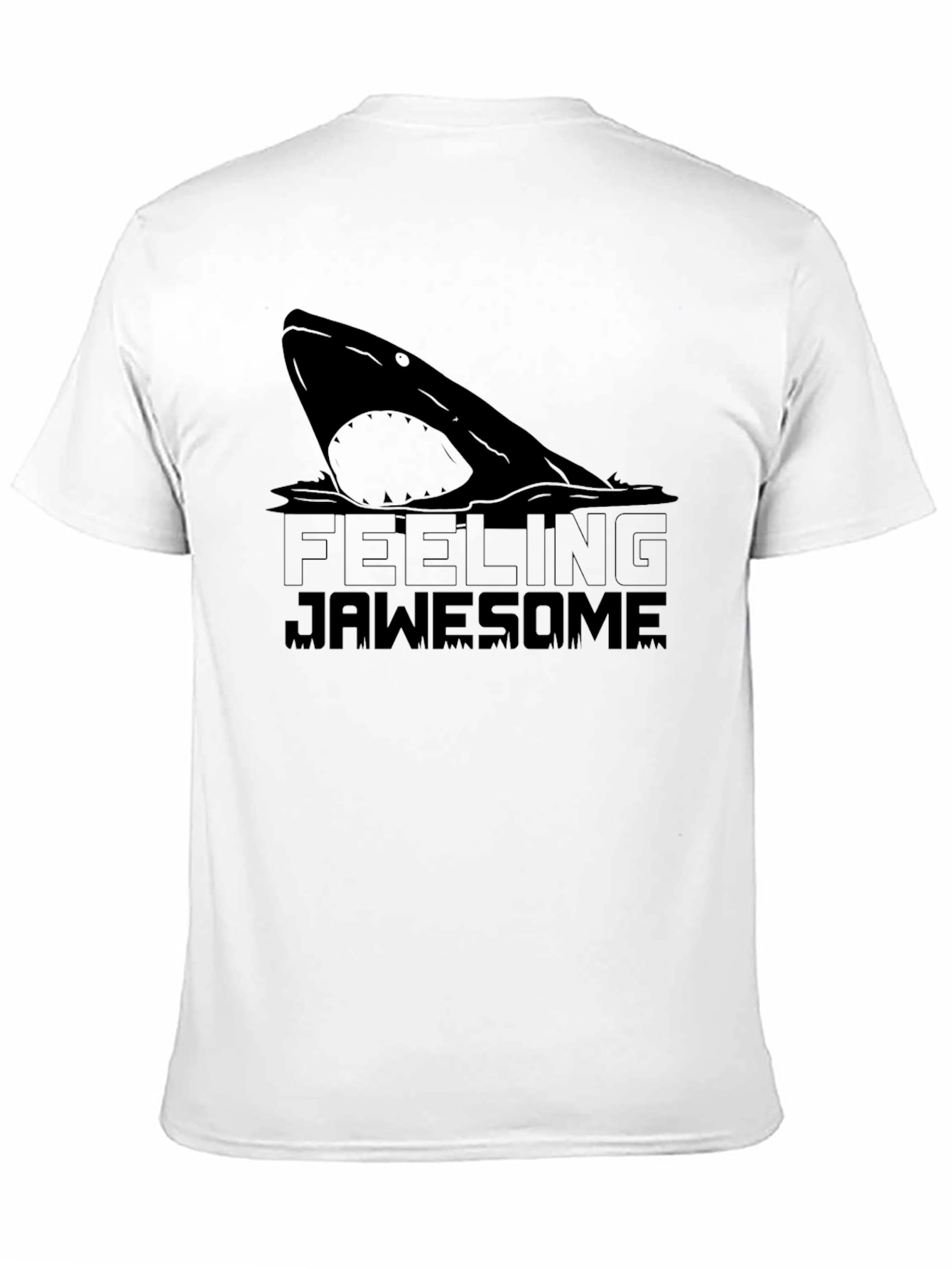 Feeling Jawsome Black T-Shirt - Shark Graphic Tee
